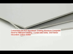 ขนาดที่กําหนดเอง ACP Alucobond Drawing Aluminium Composite Panel สําหรับแผ่นป้ายโฆษณา, ผนังผ้าม่าน, ผ้าห่มและตกแต่งภายใน, ที่พักภายใน