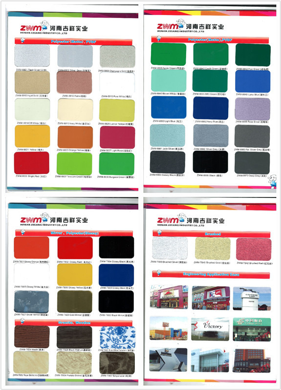 ป้าย ACM ป้ายอลูมิเนียมคอมโพสิต PVDF ตกแต่งภายนอกอาคาร ป้องกันไฟฟ้าสถิตย์ 1220*2440มม