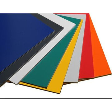 0.03-0.5 มิลลิเมตร Brushed Finish PVDF แผ่นอลูมิเนียมสําหรับผนังภายนอก