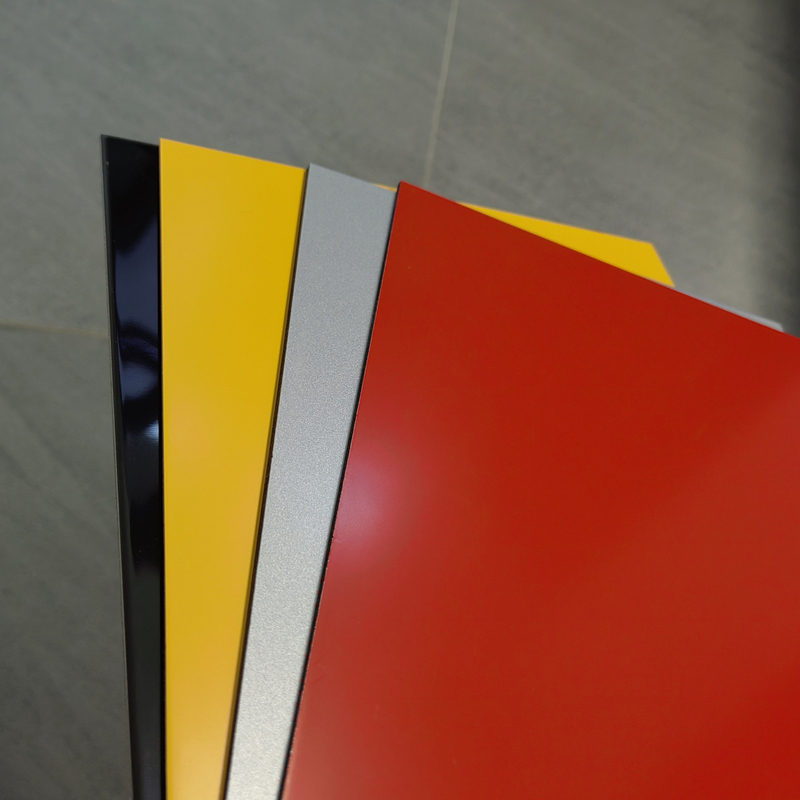 4 * 0.50mm B1 ป้องกันไฟ PVDF ACP แผ่นผสมอลูมิเนียมสําหรับผนังภายนอก