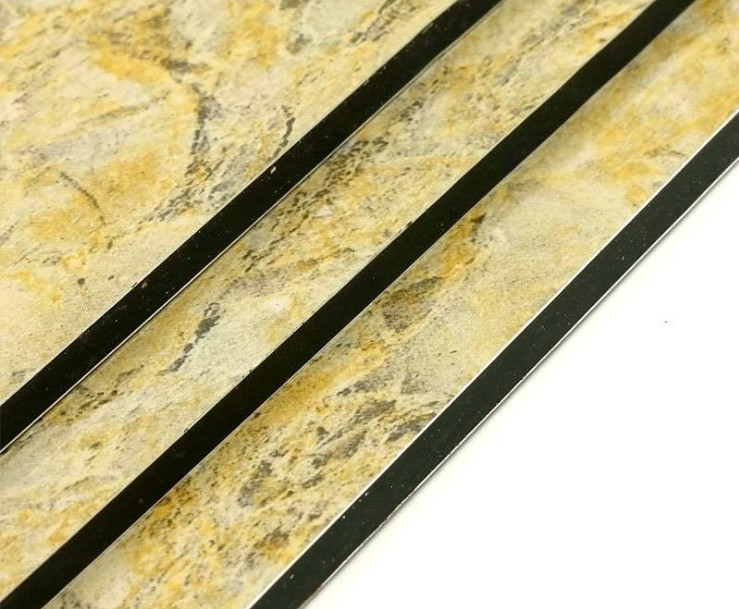 5.5 กก. / M2 ACP Marble Aluminium Composite Panel สำหรับผนังภายใน / ภายนอก