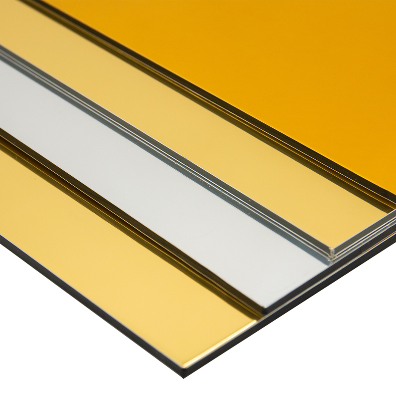 แผ่นผสมอลูมิเนียม PVDF Alucobond ด้วยแกนที่ไม่แตกและผิวที่เนียน