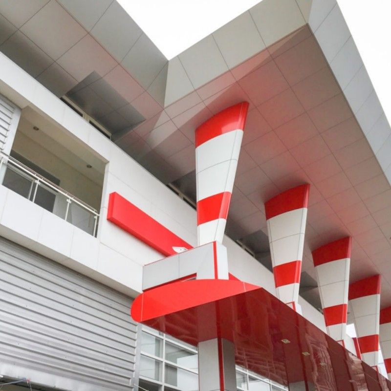 4*0.40mm B1/A2 ป้องกันไฟ PVDF ACP อลูมิเนียมผสมแผ่นสําหรับผนังภายนอก
