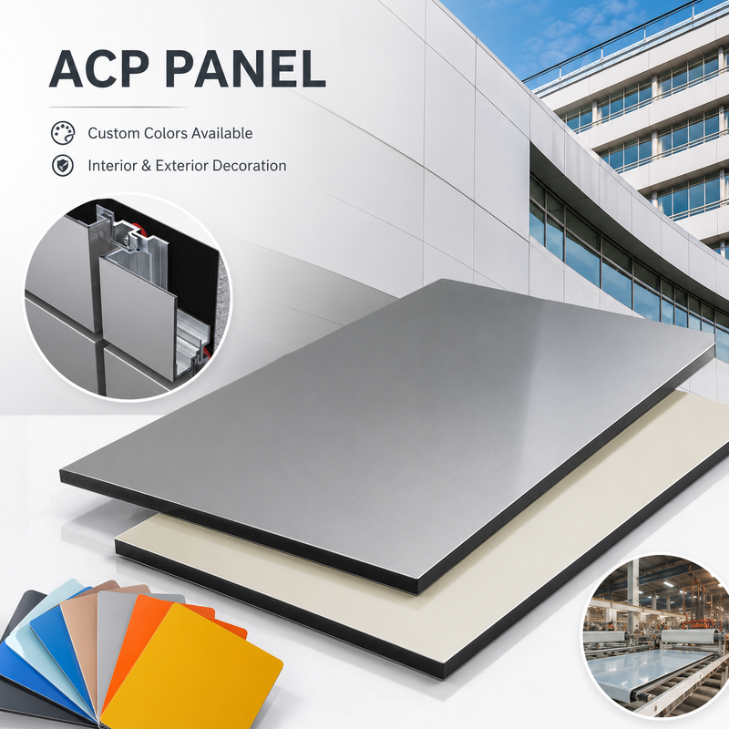 Alucobond Standard A2 แผ่นผสมอัลลูมิเนียมกันไฟ ACM 4mm น้ําหนักเบาสําหรับผนังผ้าม่าน