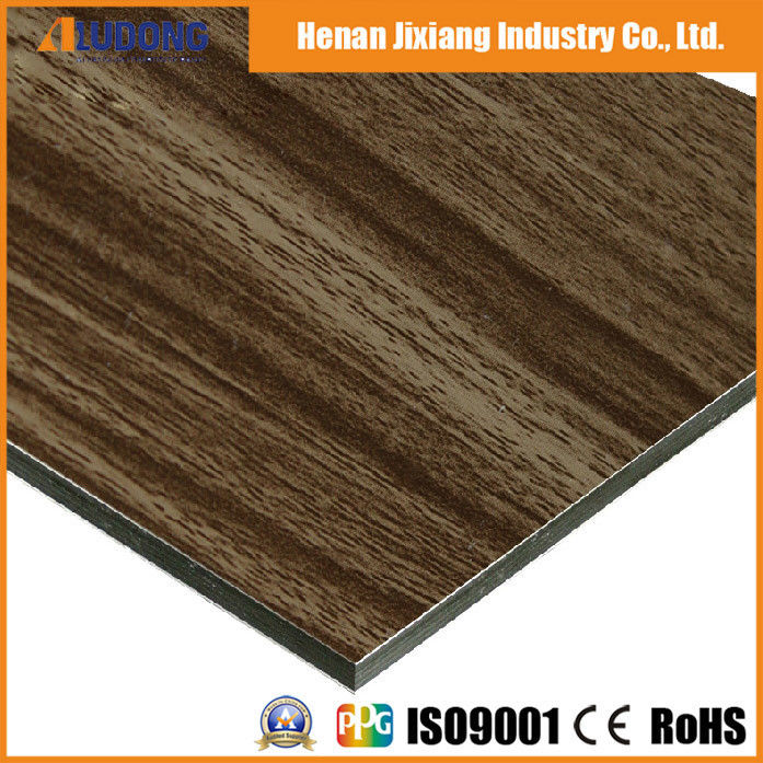 โรงงาน OEM ลายไม้ ACP 4 มม., เคลือบ PVDF, พื้นผิวป้องกันรอยขีดข่วนสำหรับผนังภายในภายนอกผู้ขายที่ดีที่สุด
