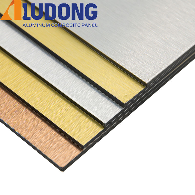 โฆษณา PE Core 0.3mm ACP Alucobond Drawing Aluminum Composite Panel สําหรับผ้าม่าน
