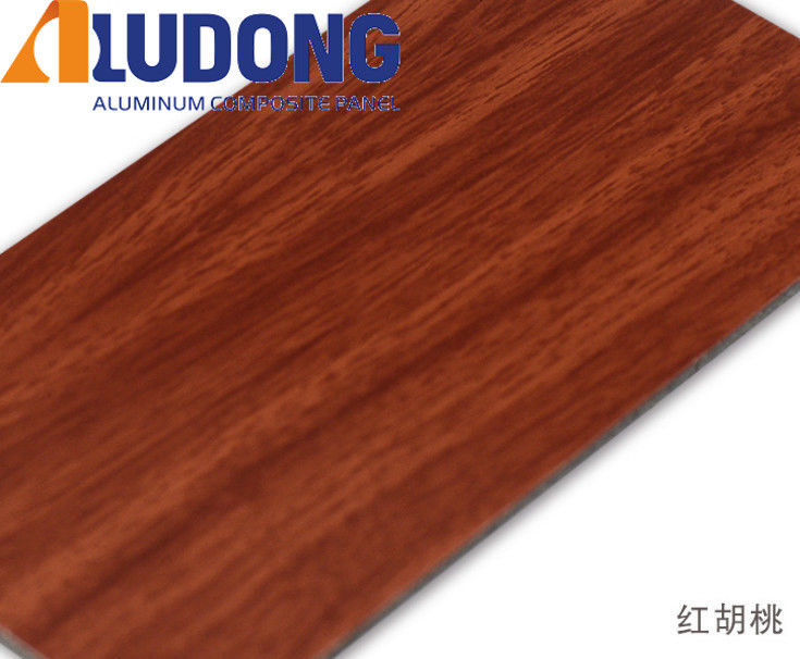 ผู้ผลิตโดยตรง 5 มม. ลายไม้ ACP PVDF เคลือบ, ป้องกันรังสียูวีและทนไฟสำหรับผนังม่าน 24/7 สนับสนุนทางเทคนิค