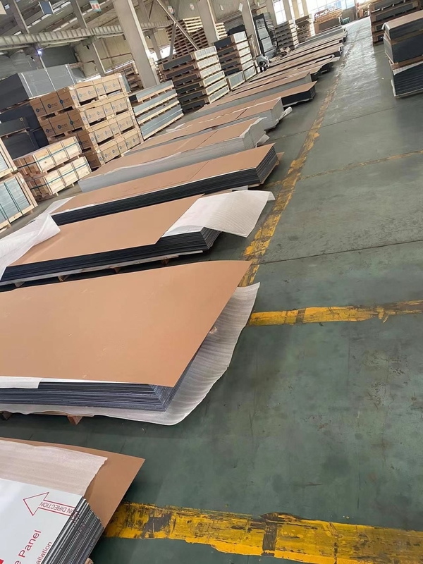 แผงคอมโพสิตอลูมิเนียม ACP สีไม้พร้อมการตกแต่งภายในแบบเทียม