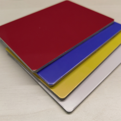 1220*2440*4*0.21mm PVDF แผ่นผสมอลูมิเนียม ACP / Acm สําหรับแผ่นผนังและตกแต่งภายนอก