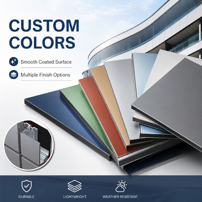 ขนาดที่กําหนดเอง ACP Alucobond Drawing Aluminum Composite Panel สําหรับผ้าม่าน