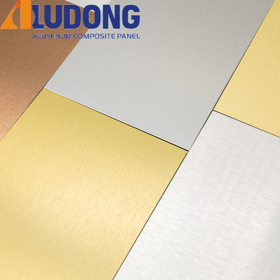 พร้อมส่ง 5 มิลลิเมตร Brushed อลูมิเนียมผสม panel Anodized จบ, ยอมต่อ UV สําหรับกําแพงสนามบิน
