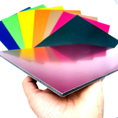 B1 แผงคอมโพสิตอลูมิเนียมทนไฟ PVDF สำหรับตกแต่งประตูร้าน
